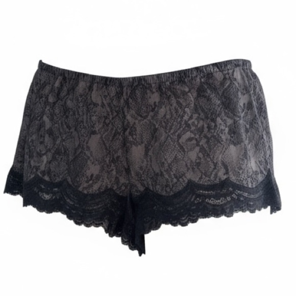 Inc International Concepts Plus Size Snake Skin Print Lace Trim Women's Shorts